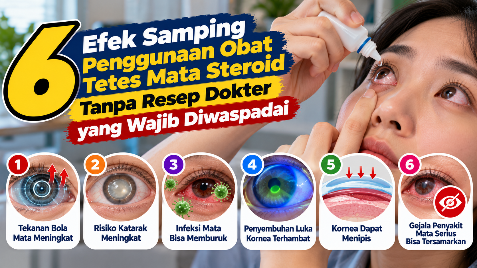 6 Efek Samping Penggunaan Obat Tetes Mata Steroid Tanpa Resep Dokter yang Wajib Diwaspadai